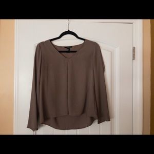 Sheer Tan Long-sleeved Shirt